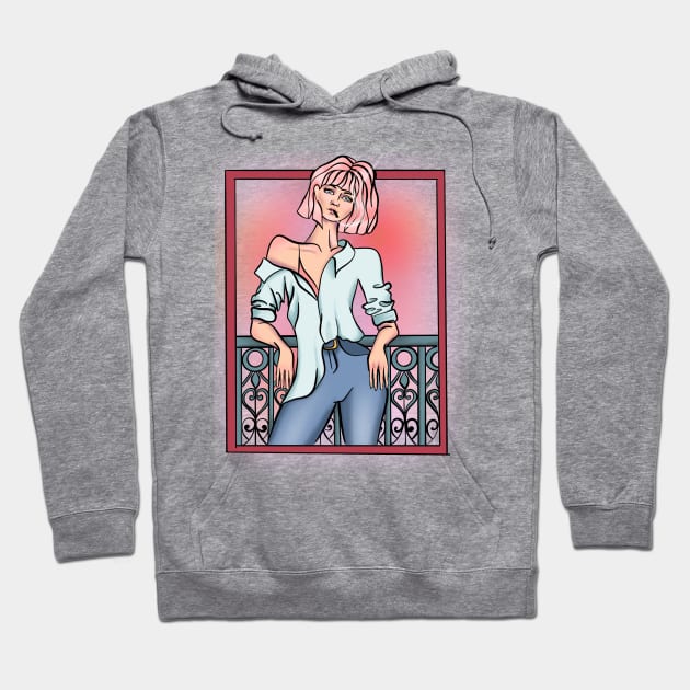 Girl from Paris Hoodie by Artside